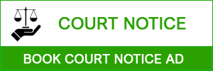 Book Court Notice Ad in Newspaper