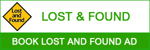 Book Lost Found Ad in Newspaper